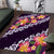 Purple Polynesia Area Rug Plumeria With Hibiscus Pattern Tropical Vibes