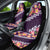 Purple Polynesia Car Seat Cover Plumeria With Hibiscus Pattern Tropical Vibes