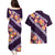 Purple Polynesia Couples Matching Puletasi and Hawaiian Shirt Plumeria With Hibiscus Pattern Tropical Vibes