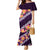 Purple Polynesia Family Matching Mermaid Dress and Hawaiian Shirt Plumeria With Hibiscus Pattern Tropical Vibes