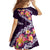 Purple Polynesia Family Matching Off Shoulder Maxi Dress and Hawaiian Shirt Plumeria With Hibiscus Pattern Tropical Vibes