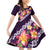 Purple Polynesia Family Matching Off Shoulder Short Dress and Hawaiian Shirt Plumeria With Hibiscus Pattern Tropical Vibes