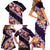 Purple Polynesia Family Matching Short Sleeve Bodycon Dress and Hawaiian Shirt Plumeria With Hibiscus Pattern Tropical Vibes