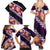 Purple Polynesia Family Matching Summer Maxi Dress and Hawaiian Shirt Plumeria With Hibiscus Pattern Tropical Vibes