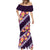 Purple Polynesia Mermaid Dress Plumeria With Hibiscus Pattern Tropical Vibes