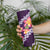 Purple Polynesia Skinny Tumbler Plumeria With Hibiscus Pattern Tropical Vibes