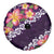 Purple Polynesia Spare Tire Cover Plumeria With Hibiscus Pattern Tropical Vibes