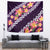 Purple Polynesia Tapestry Plumeria With Hibiscus Pattern Tropical Vibes