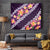 Purple Polynesia Tapestry Plumeria With Hibiscus Pattern Tropical Vibes