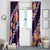 Purple Polynesia Window Curtain Plumeria With Hibiscus Pattern Tropical Vibes