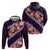 Purple Polynesia Zip Hoodie Plumeria With Hibiscus Pattern Tropical Vibes