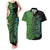 Personalised New Zealand Darts Couples Matching Tank Maxi Dress and Hawaiian Shirt Aotearoa Maori Fern Mix Manaia Tattoo