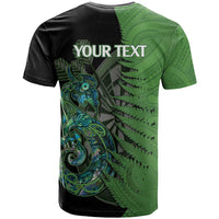 Personalised New Zealand Darts T Shirt Aotearoa Maori Fern Mix Manaia Tattoo