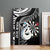 Personalised New Zealand Darts Canvas Wall Art Aotearoa Fern Mix Paua Shell Manaia - Black