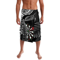 Personalised New Zealand Darts Lavalava Aotearoa Fern Mix Paua Shell Manaia - Black LT14 Black - Polynesian Pride