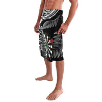 Personalised New Zealand Darts Lavalava Aotearoa Fern Mix Paua Shell Manaia - Black LT14 - Polynesian Pride