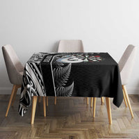 Personalised New Zealand Darts Tablecloth Aotearoa Fern Mix Paua Shell Manaia - Black LT14 - Polynesian Pride