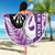 Personalised New Zealand Darts Beach Blanket Aotearoa Fern Mix Paua Shell Manaia - Purple