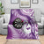 Personalised New Zealand Darts Blanket Aotearoa Fern Mix Paua Shell Manaia - Purple