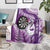 Personalised New Zealand Darts Blanket Aotearoa Fern Mix Paua Shell Manaia - Purple