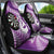 Personalised New Zealand Darts Car Seat Cover Aotearoa Fern Mix Paua Shell Manaia - Purple