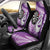 Personalised New Zealand Darts Car Seat Cover Aotearoa Fern Mix Paua Shell Manaia - Purple