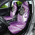 Personalised New Zealand Darts Car Seat Cover Aotearoa Fern Mix Paua Shell Manaia - Purple