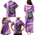 Personalised New Zealand Darts Family Matching Puletasi and Hawaiian Shirt Aotearoa Fern Mix Paua Shell Manaia - Purple