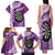 Personalised New Zealand Darts Family Matching Tank Maxi Dress and Hawaiian Shirt Aotearoa Fern Mix Paua Shell Manaia - Purple