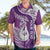 Personalised New Zealand Darts Hawaiian Shirt Aotearoa Fern Mix Paua Shell Manaia - Purple