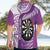 Personalised New Zealand Darts Hawaiian Shirt Aotearoa Fern Mix Paua Shell Manaia - Purple