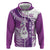 Personalised New Zealand Darts Hoodie Aotearoa Fern Mix Paua Shell Manaia - Purple