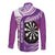 Personalised New Zealand Darts Long Sleeve Button Shirt Aotearoa Fern Mix Paua Shell Manaia - Purple