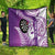 Personalised New Zealand Darts Quilt Aotearoa Fern Mix Paua Shell Manaia - Purple