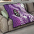 Personalised New Zealand Darts Quilt Aotearoa Fern Mix Paua Shell Manaia - Purple