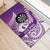 Personalised New Zealand Darts Rubber Doormat Aotearoa Fern Mix Paua Shell Manaia - Purple