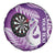 Personalised New Zealand Darts Spare Tire Cover Aotearoa Fern Mix Paua Shell Manaia - Purple