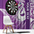 Personalised New Zealand Darts Window Curtain Aotearoa Fern Mix Paua Shell Manaia - Purple