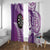 Personalised New Zealand Darts Window Curtain Aotearoa Fern Mix Paua Shell Manaia - Purple