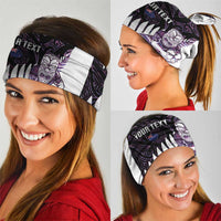 New Zealand Silver Fern Rugby Custom Neck Gaiter Go All Black Purple Maori Paua Shell - Polynesian Pride