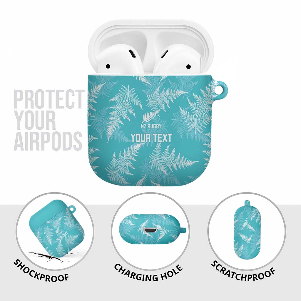 New Zealand Silver Fern Rugby Custom AirPods Case Go Aotearoa Champions Turquoise Version - Polynesian Pride