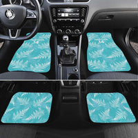 New Zealand Silver Fern Rugby Custom Car Mats Go Aotearoa Champions Turquoise Version - Polynesian Pride