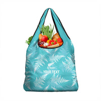 New Zealand Silver Fern Rugby Custom Grocery Bag Go Aotearoa Champions Turquoise Version - Polynesian Pride