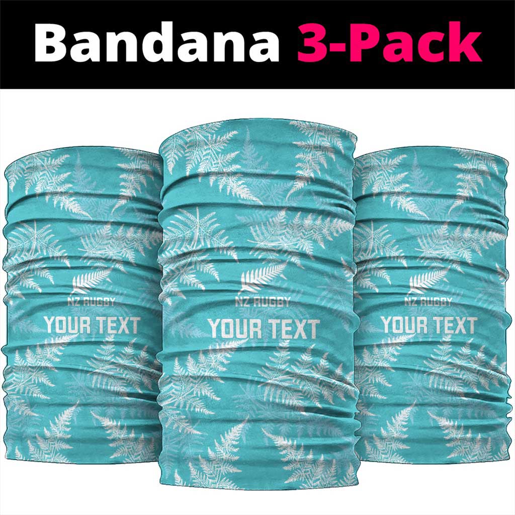 New Zealand Silver Fern Rugby Custom Neck Gaiter Go Aotearoa Champions Turquoise Version - Polynesian Pride