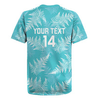 New Zealand Silver Fern Rugby Custom Rugby Jersey Go Aotearoa Champions Turquoise Version - Polynesian Pride