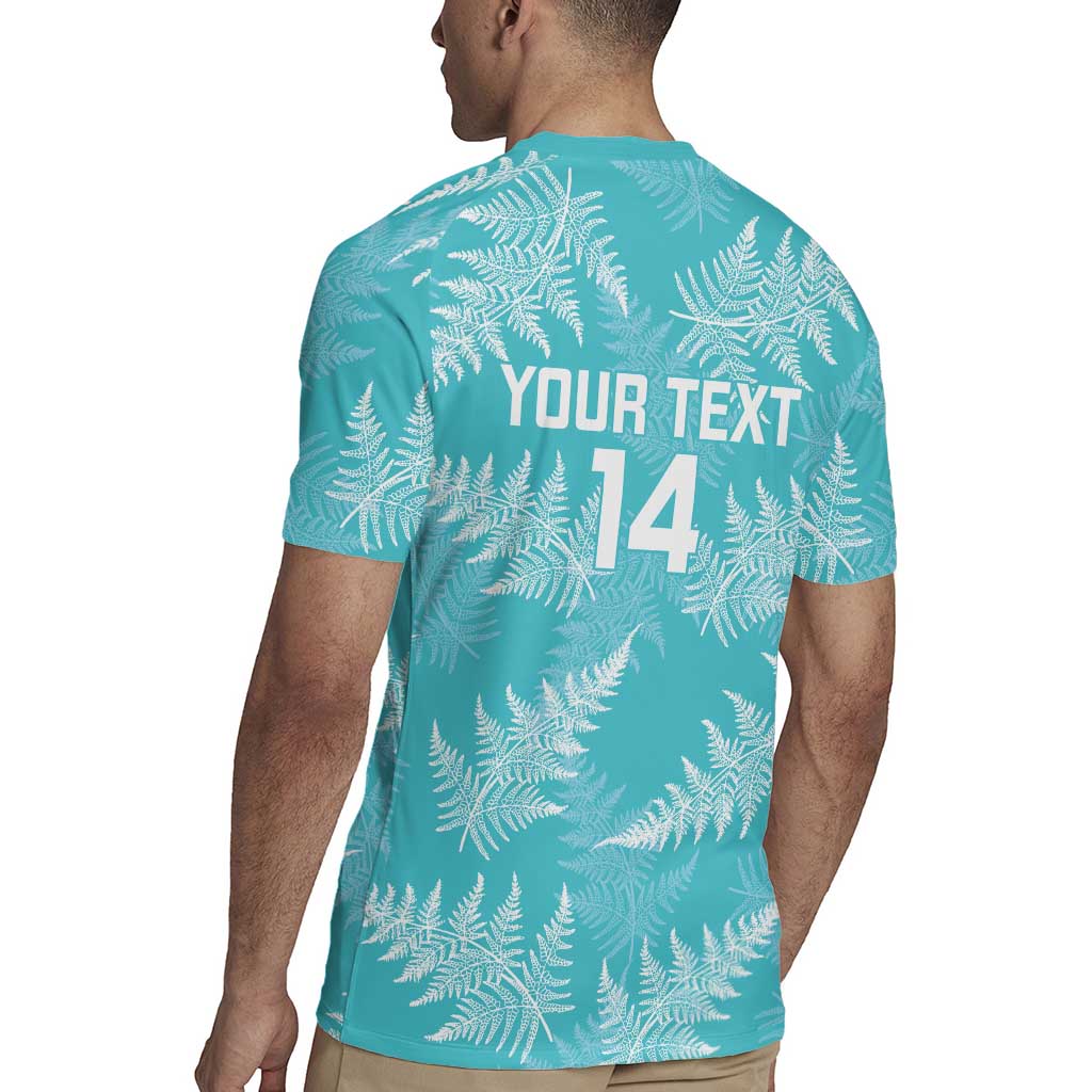 New Zealand Silver Fern Rugby Custom Rugby Jersey Go Aotearoa Champions Turquoise Version - Polynesian Pride