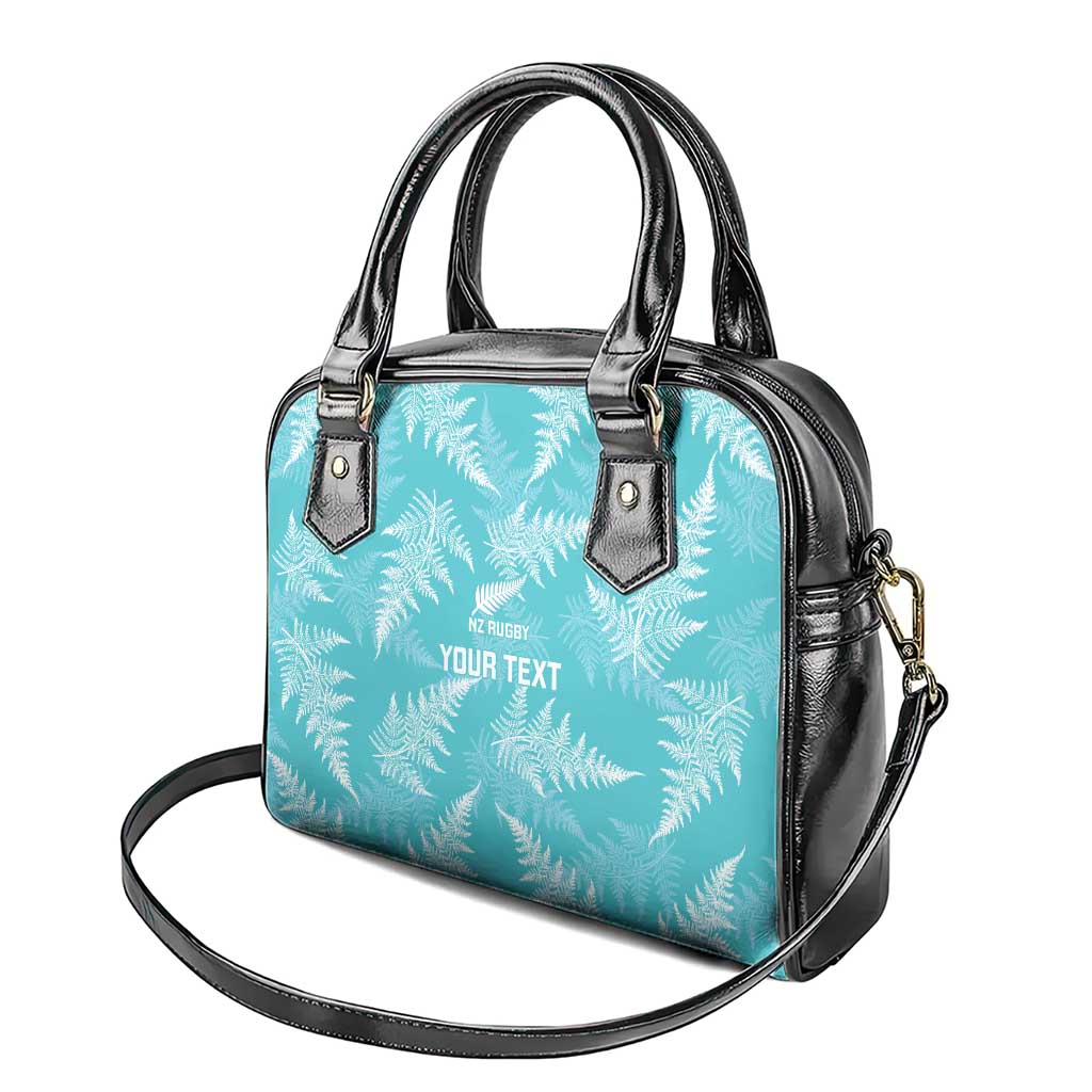 New Zealand Silver Fern Rugby Custom Shoulder Handbag Go Aotearoa Champions Turquoise Version - Polynesian Pride