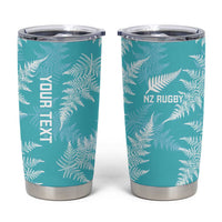New Zealand Silver Fern Rugby Custom Tumbler Cup Go Aotearoa Champions Turquoise Version - Polynesian Pride