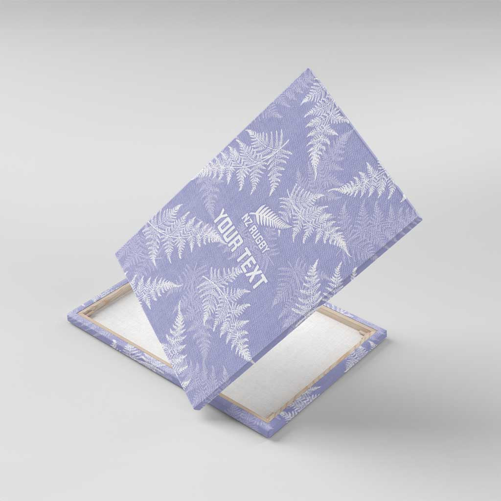 New Zealand Silver Fern Rugby Custom Canvas Wall Art Go Aotearoa Champions Purple Version - Polynesian Pride