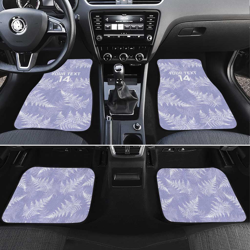 New Zealand Silver Fern Rugby Custom Car Mats Go Aotearoa Champions Purple Version - Polynesian Pride